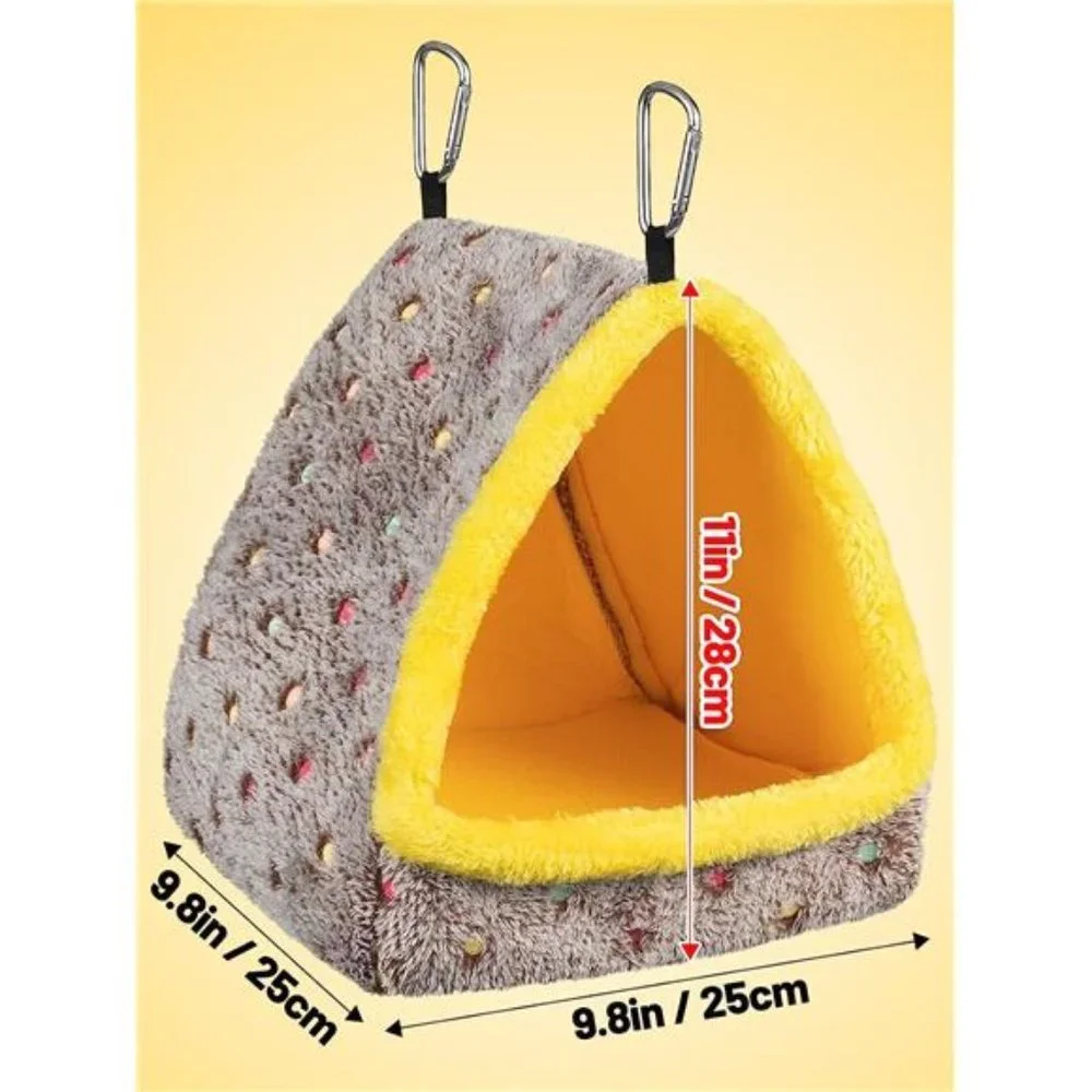 Large Winter Warm Bird Nest House, Comfortable Bird Bed for Cage with Mat